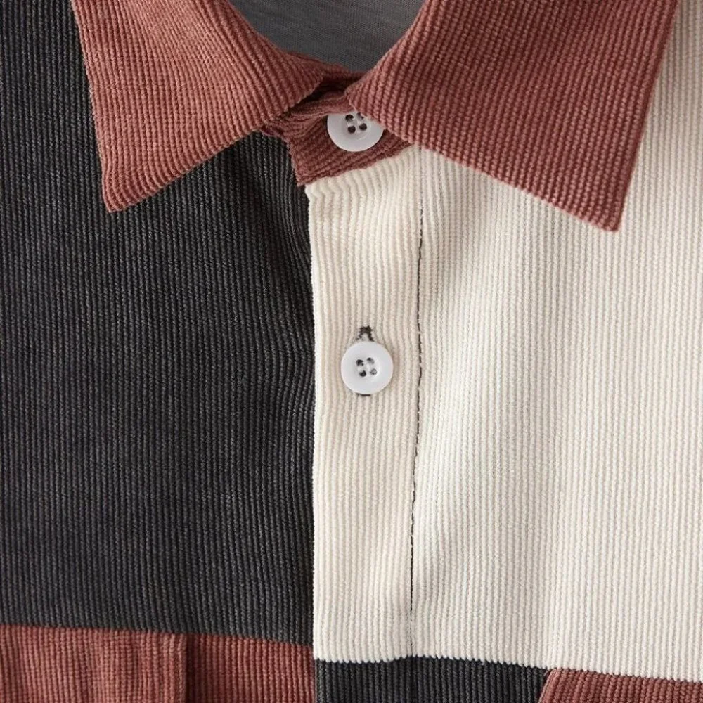 Brown Mens Cowboy Collared Tee Shirt - Picture 5 of 6